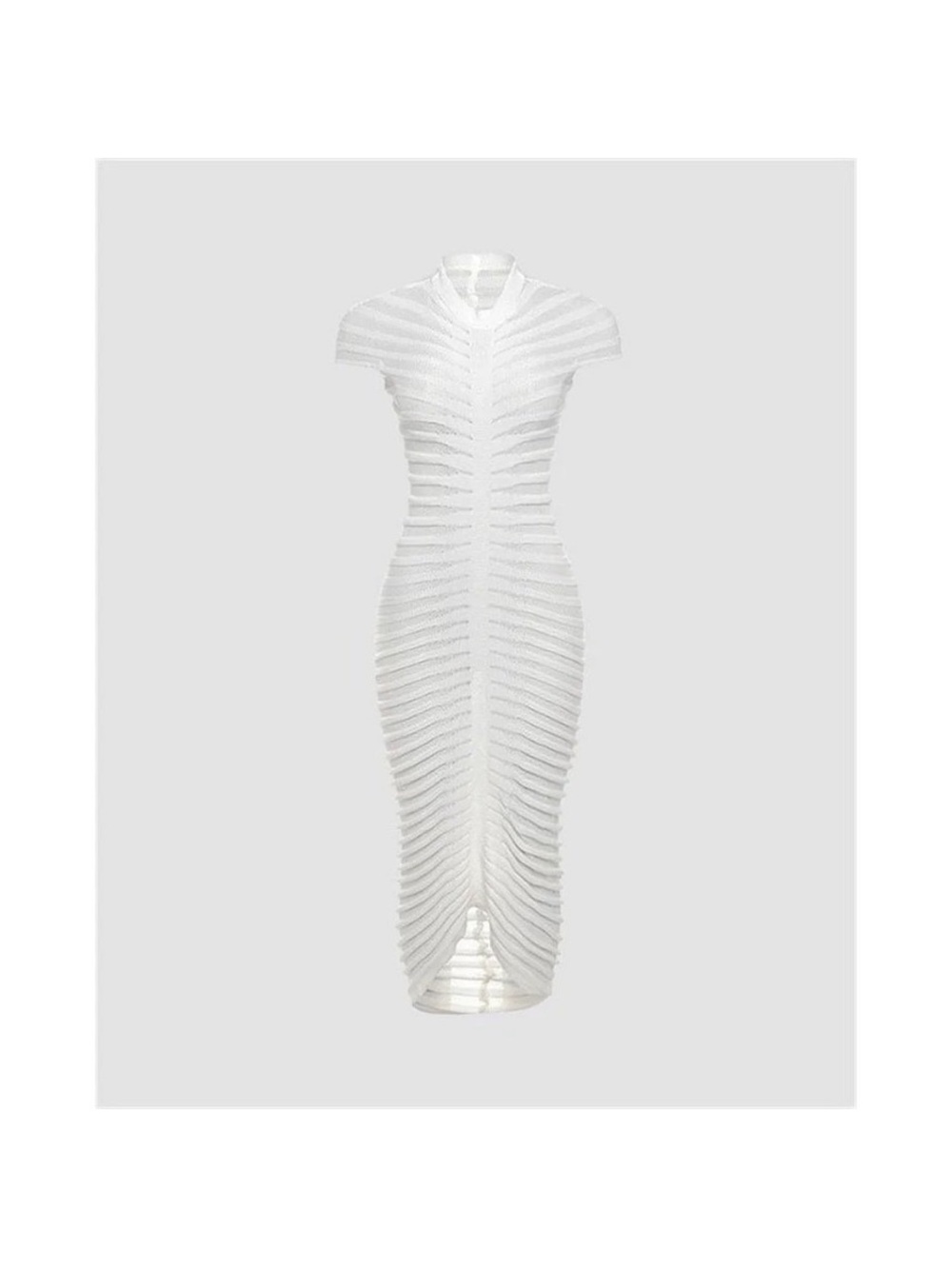 White Textured Maxi Dress